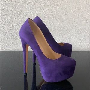 Purple Platform Pumps